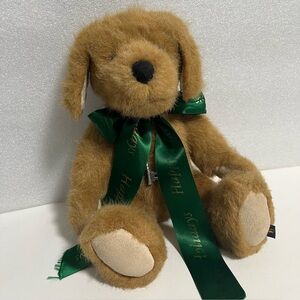 Boyds Collection Courage brown floppy ears Jointed plush stuffed dog key charm